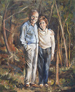 Dad in Armchair, Oil on Paper, 1990