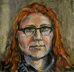 Profile Picture, Oil on Board 6" x 6," 2012